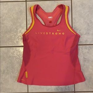 Like New Nike Racerback Bra Tank Top M Livestrong